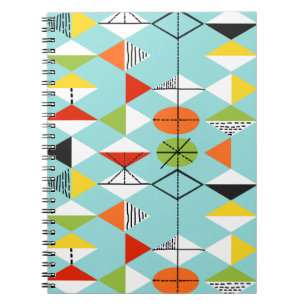 Retro Harlekijn Patroon Notitieboek