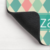 Retro Harlequin Geometric Pattern Monogram Muismat (Hoek)