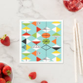 Retro Harlequin Patroon Papier servetten (Insitu)