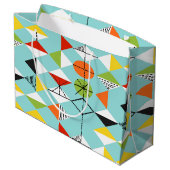 Retro Harlequin Pattern Gift Bag Large Cadeauzakje (Achterkant Gekanteld)