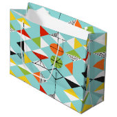 Retro Harlequin Pattern Gift Bag Large Cadeauzakje (Voorkant Gekanteld)