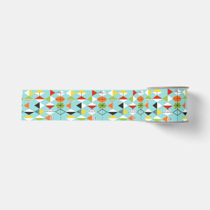 Retro Harlequin Pattern Grosgrain Ribbon Lint
