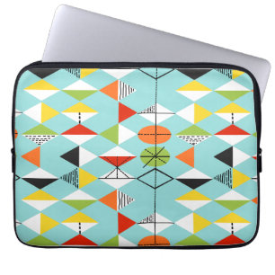 Retro Harlequin Pattern Laptophoes Laptop Sleeve