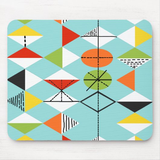 Retro Harlequin Pattern Mousepad Muismat (Voorkant)