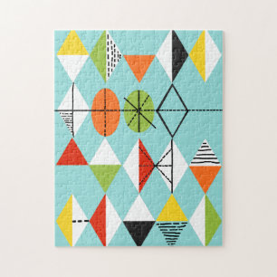 Retro Harlequin Pattern Puzzle Legpuzzel