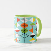Retro Harlequin Pattern Ringer Mok (Voorkant rechts)