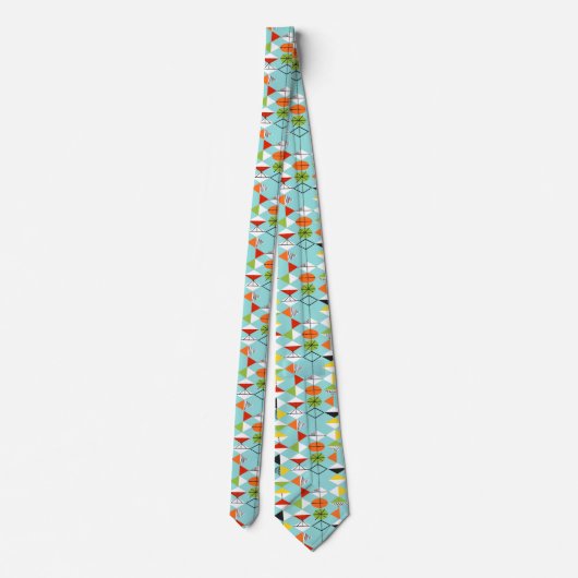 Retro Harlequin Pattern Stropdas (Achterkant)
