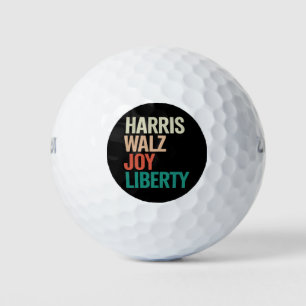 Retro Harris Waltz 2024 Harris Walz Joy Liberty Golfballen