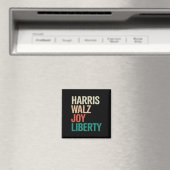 Retro Harris Waltz 2024 Harris Walz Joy Liberty Magneet (Insitu (Vaatwasser))