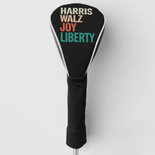 Retro Harris Waltz 2024 Harris Walz Vrijheid Geluk Golfheadcover