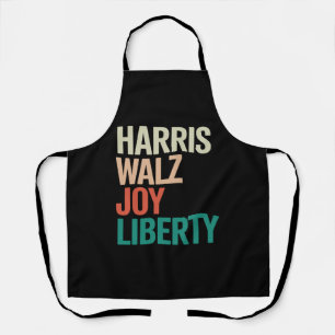 Retro Harris Waltz 2024 Harris Walz Vrijheid Geluk Schort