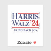 Retro Harris Walz '24 - Breng vreugde terug Sticker (Vel)