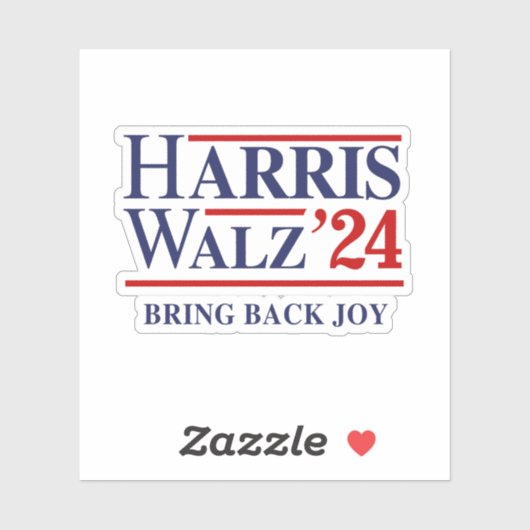 Retro Harris Walz '24 - Breng vreugde terug Sticker (Vel)