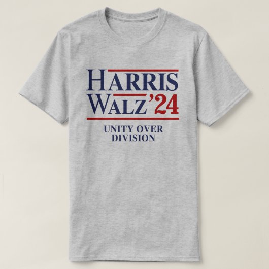 Retro Harris Walz '24 - Eenheid over divisie T-shirt (Design voorkant)