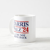 Retro Harris Walz '24 - We gaan niet terug Koffiemok (Voorkant links)