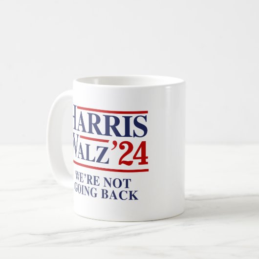 Retro Harris Walz '24 - We gaan niet terug Koffiemok (Voorkant links)