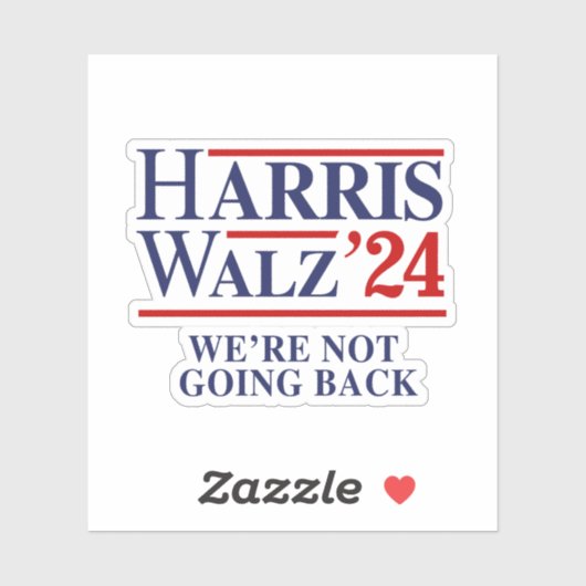 Retro Harris Walz '24 - We gaan niet terug Sticker (Vel)