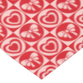  Retro Harten en Bogen Rode Valentijnsdag Tafelkleed (Gekanteld)