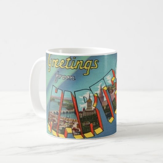 Retro Hartford Connecticut Mug (Devant gauche)