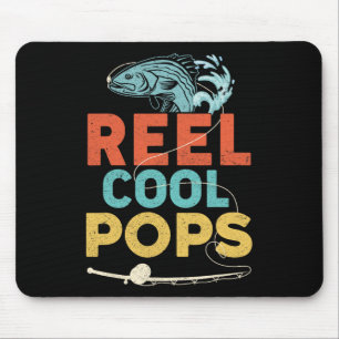 Retro Hasp Cool Pops Vissen Vaderdag Visser Muismat
