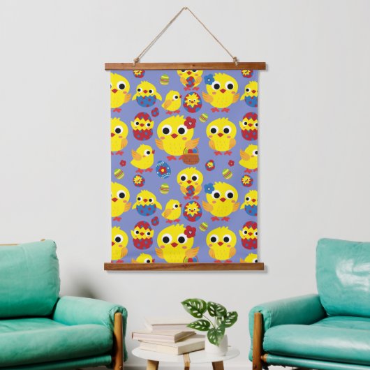 Retro Hatch Easter Eggs Hangend Wandkleed (Woonkamer)