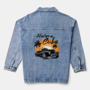 Retro Havana Cuba Sunset Caribbean Cuban S Denim Jacket