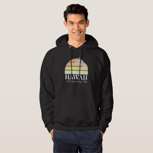 Retro Hawaï Hawaï Zomer Strand Tropische Vacati Hoodie (Voorkant volledig)