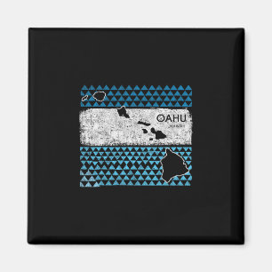Retro Hawaïaans Eiland Oahu Hawaii Vulkaan Vakanti Magneet
