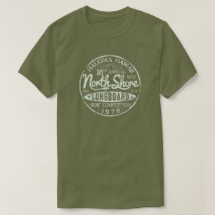 Retro Hawaii North Shore Longboard   Obscure T-shirt