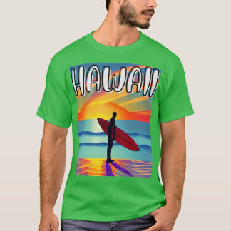 RETRO HAWAII SURFEN LABEL Oversized 1 T-shirt