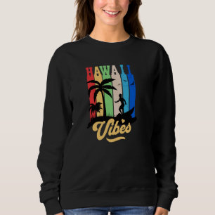 Retro Hawaii Vibes Surfing Beach Waves Sunset Beac Trui