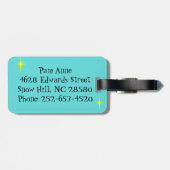 Retro Hawaiian Bagagelabel voor Kerstmis (Achterkant horizontaal)