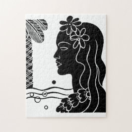 Retro Hawaiian Hula Girl Legpuzzel