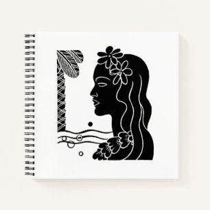 Retro Hawaiian Hula Girl Notitieboek