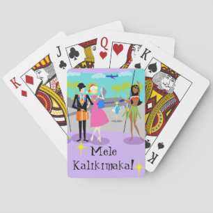 Retro Hawaiian-kerstspeelkaarten Pokerkaarten