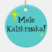  Retro Hawaiian kerstversiering Keramisch Ornament (Achterkant)