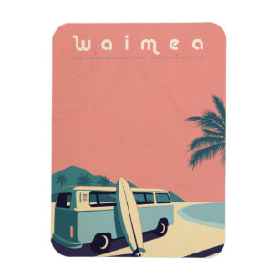 Retro Hawaiian surf Magneet