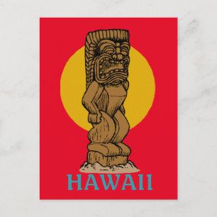 Retro Hawaiian Tiki Briefkaart