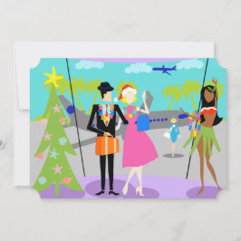 Retro Hawaiian - Uitnodiging voor Kerstmis