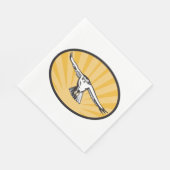 Retro Hawk Flying Servet (Hoek)