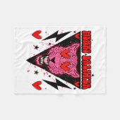 Retro Heart Breaker Valentines Day Tiger Love  Fleece Deken (Voorkant (Horizontaal))