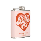 Retro Heart Bride Babe Tribe Bachelorette Heupfles (Rechts)