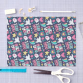 Retro Heart Romance Love Pattern Valentijnsdag Tissuepapier (Craft)