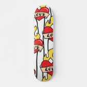 Retro Heart Tattoo Skateboard (Voorkant)