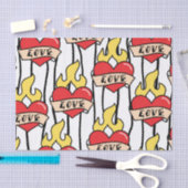 Retro Heart Tattoo Tissuepapier (Craft)