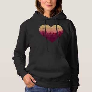 Retro Heart Trees Natuur Hoodie