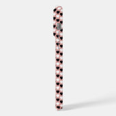 Retro Hearts Pink Black & White iPhone Hoesje (Linkerkant)