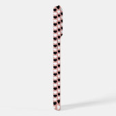 Retro Hearts Pink Black & White iPhone Hoesje (Rechterkant)