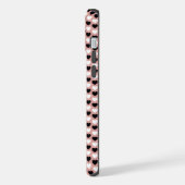 Retro Hearts Pink Black & White iPhone Hoesje (Linkerkant)