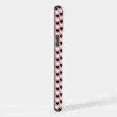Retro Hearts Pink Black & White iPhone Hoesje (Rechterkant)